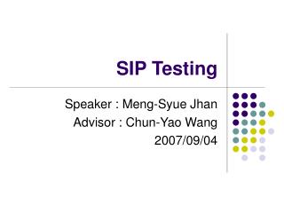 SIP Testing