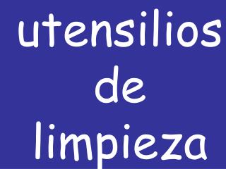 utensilios de limpieza