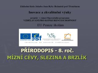 PŘÍRODOPIS - 8. roč. MÍZNÍ CÉVY, SLEZINA A BRZLÍK