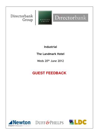 GUEST FEEDBACK