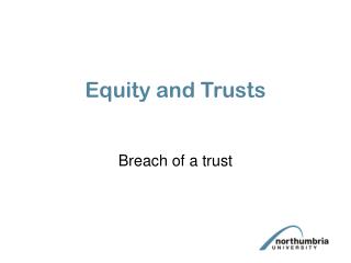 Equity and Trusts