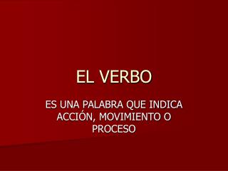 EL VERBO