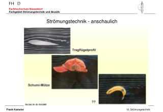 FH D Fachhochschule Düsseldorf Fachgebiet Strömungstechnik und Akustik