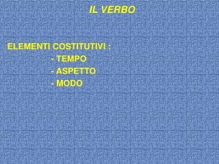 IL VERBO