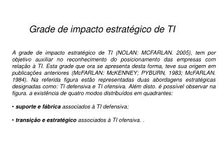 Grade de impacto estratégico de TI