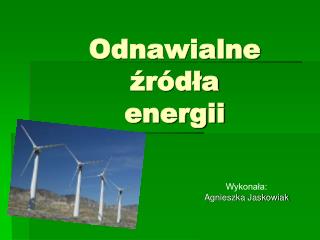 Odnawialne źródła energii