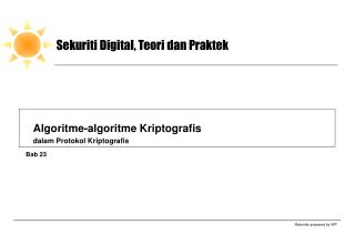 Sekuriti Digital, Teori dan Praktek