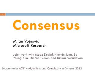 Consensus