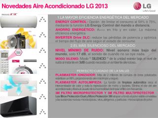 Novedades Aire Acondicionado LG 2013