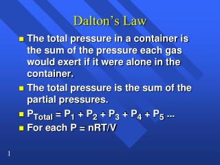 Dalton’s Law