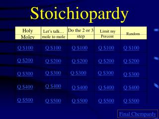 Stoichiopardy