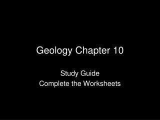 Geology Chapter 10