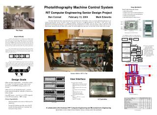 Photolithography Machine Control System RIT Computer Engineering Senior Design Project