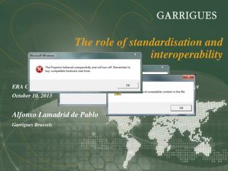 The role of standardisation and interoperability