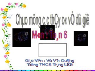 M«n : To¸n 6
