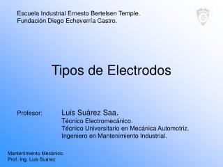 Tipos de Electrodos