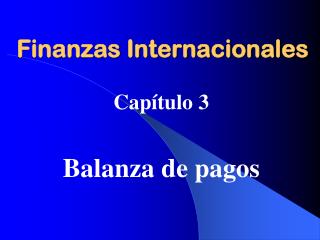 Finanzas Internacionales