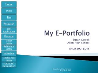 My E-Portfolio