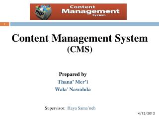 Content Management System (CMS)