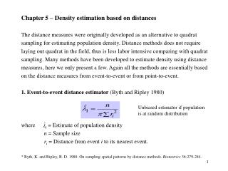 Chapter 5 – Density estimation based on distances