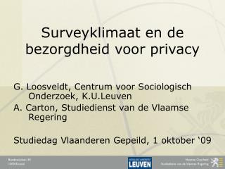 Surveyklimaat en de bezorgdheid voor privacy