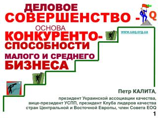 ДЕЛОВОЕ СОВЕРШЕНСТВО - ОСНОВА КОНКУРЕНТО- СПОСОБНОСТИ МАЛОГО И СРЕДНЕГО БИЗНЕСА