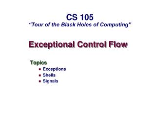 Exceptional Control Flow