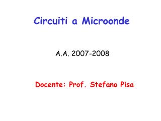 Circuiti a Microonde