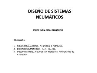 DISEÑO DE SISTEMAS NEUMÁTICOS