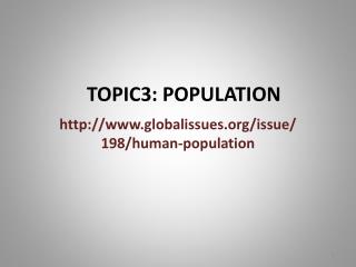TOPIC3: POPULATION