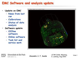 EMC Software and analysis update