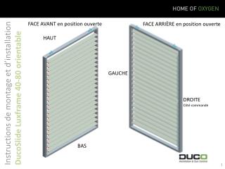 Instructions de montage et d’installation DucoSlide Luxframe 40-80 orientable