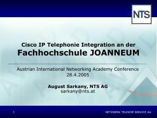 Cisco IP Telephonie Integration an der Fachhochschule JOANNEUM