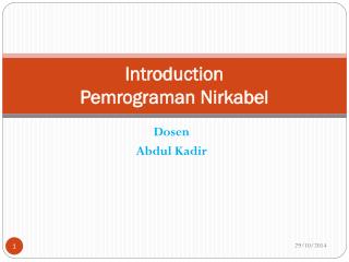 Introduction Pemrograman Nirkabel