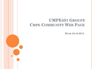 CMPE451 Group3 Cmpe Community Web Page
