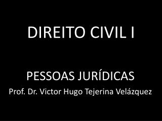DIREITO CIVIL I