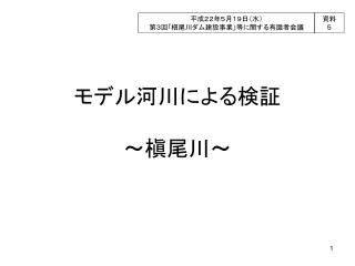 モデル河川による検証 ～槇尾川～