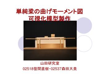 単純梁の曲げモーメント図 可視化模型製作