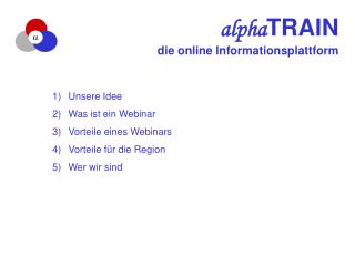 alpha TRAIN die online Informationsplattform