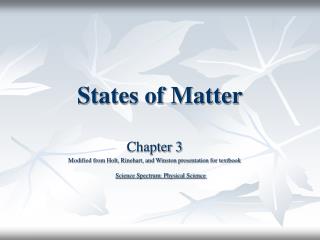 States of Matter