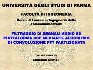 UNIVERSITÀ DEGLI STUDI DI PARMA