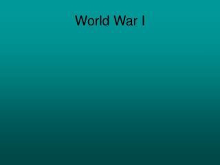 World War I