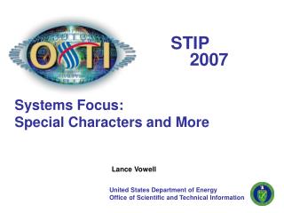 United States Department of Energy Office of Scientific and Technical Information