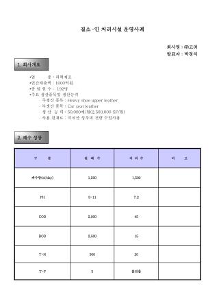 질소 · 인 처리시설 운영사례