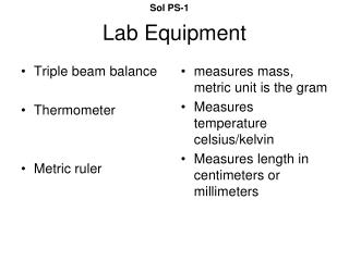 Lab Equipment