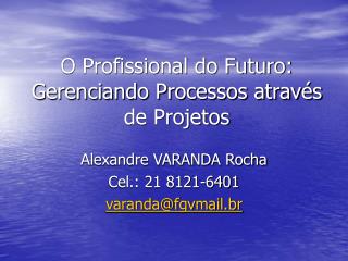 O Profissional do Futuro: Gerenciando Processos através de Projetos