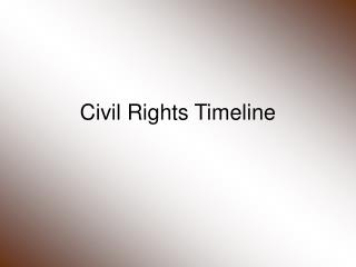 Civil Rights Timeline