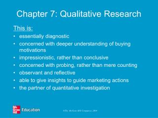 Chapter 7: Qualitative Research