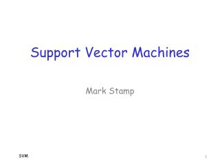 Support Vector Machines