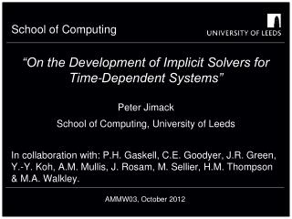 “On the Development of Implicit Solvers for Time-Dependent Systems”